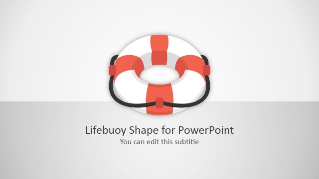 Editable Lifebuoy Shape PPT