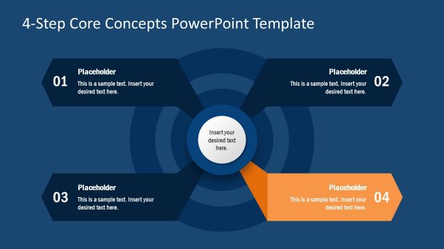Label 4 Core Concept Diagram PowerPoint