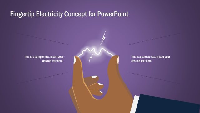 Tip of a Finger Electricity Concept PowerPoint Template
