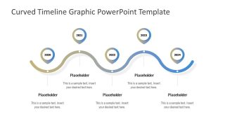 5 Steps Curved Timeline Template