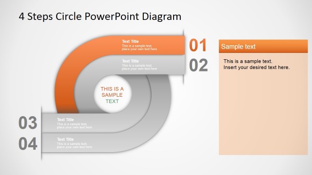 Circle Diagram with Four Steps for PowerPoint