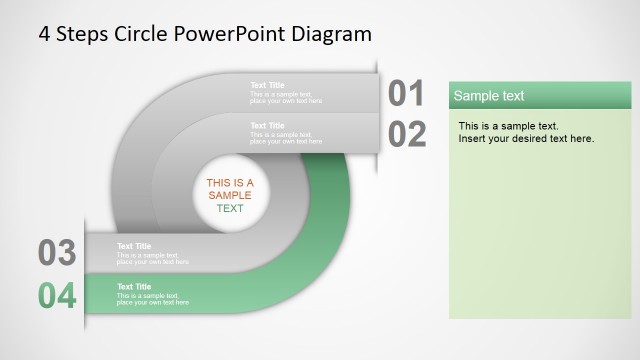 Four Steps PPT Template Circular Diagram