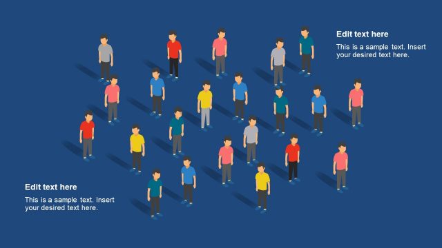 Cartoon Customers Shapes PowerPoint