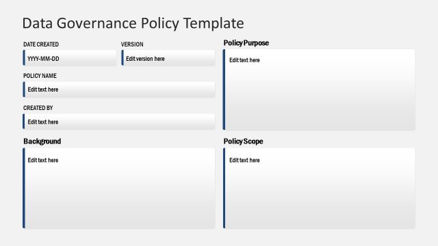 Data Governance Policy Template for PowerPoint