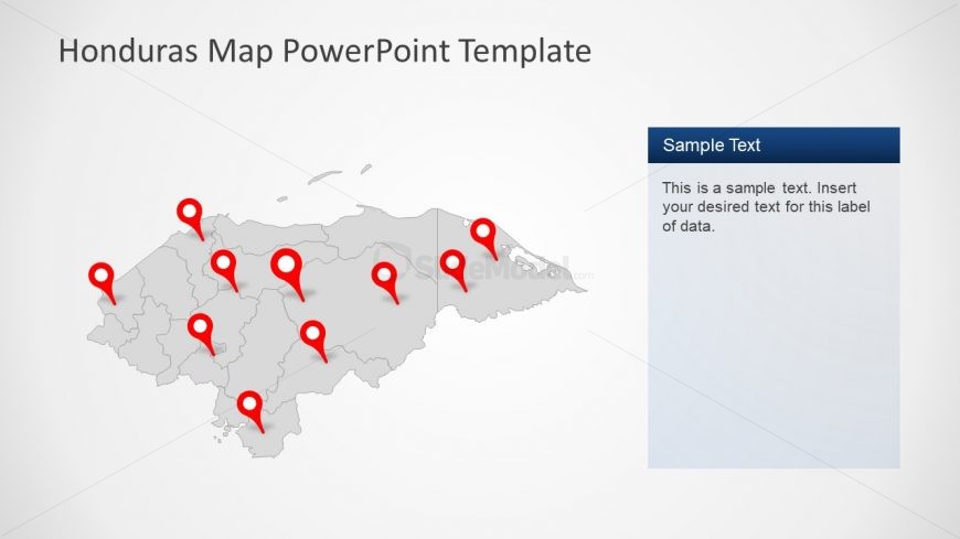 Honduras Regional Map Template