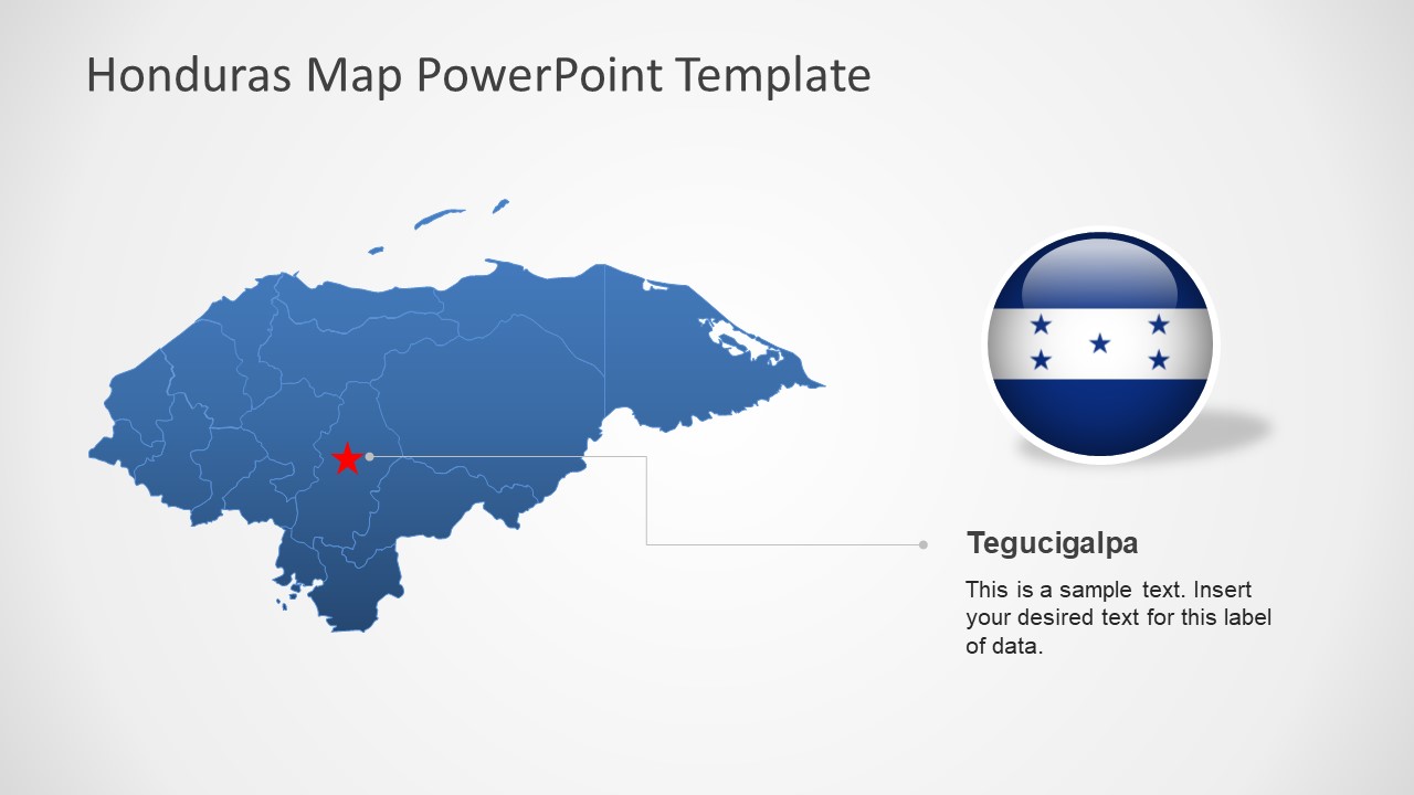 Honduras Powerpoint Map Design Slidemodel