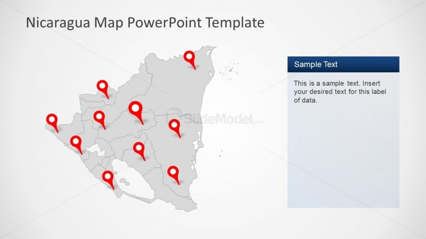 PowerPoint Map of Nicaragua 