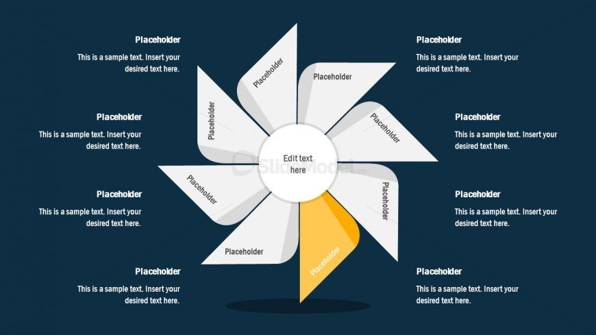 FlyWheel PowerPoint 4 Segment Process Cycle 