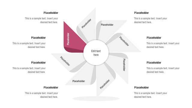 8 Segments of Pinwheel PowerPoint