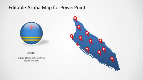 Editable Aruba Map PowerPoint Template