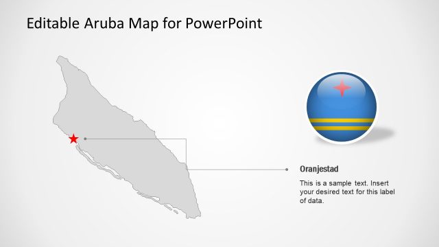 Aruba PowerPoint Gray Map
