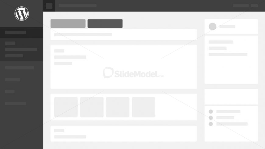 Black Wordpress Theme PowerPoint