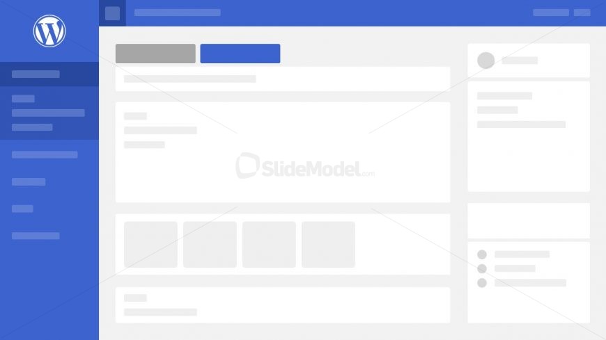 Blue Wordpress Theme PowerPoint