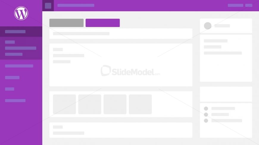 Purple Wordpress Theme PowerPoint
