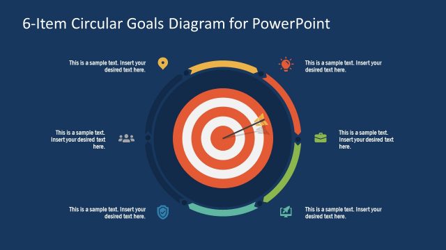 Editable Circular Goals Diagram Item 4