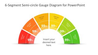 Diagram Template of 6 Segments Radial Gauge 