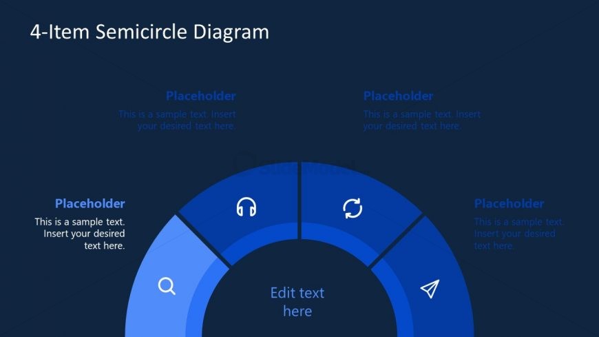 Editable PowerPoint Semi-Circle Diagram