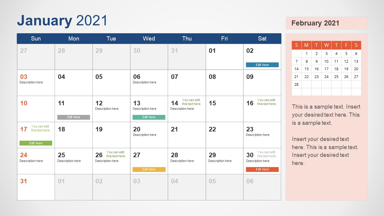 Editable 2021 Calendar Editable Free Calendar Template ...