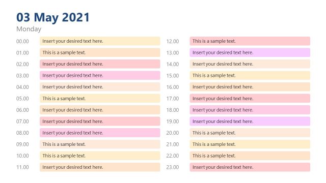 Daily Log Template Schedule PowerPoint