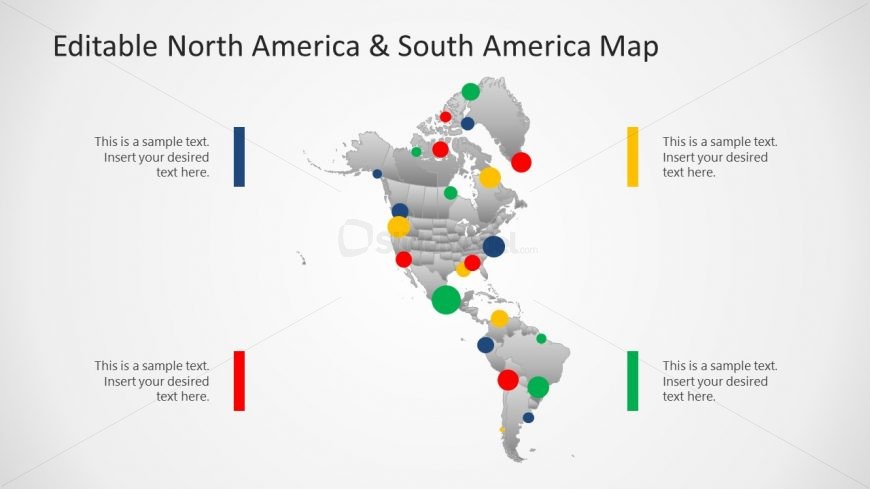 Continent of North America and South America
