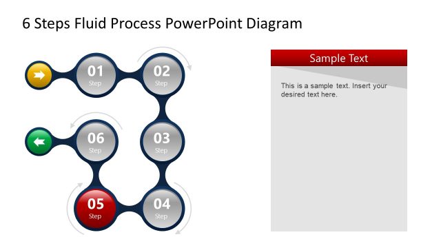 PPT Fluid 6 Steps Diagram