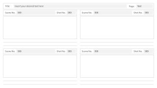 4 Frames per Page Storyboard PowerPoint Template Slide