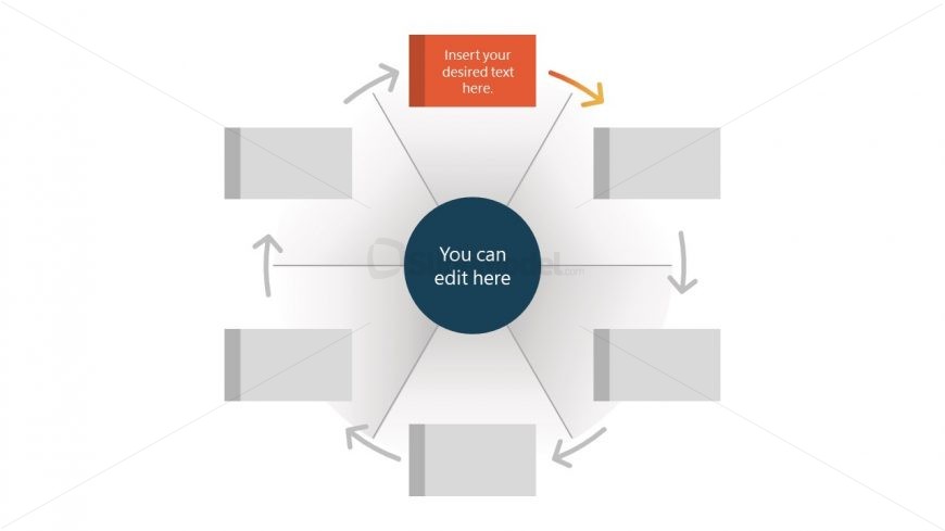 6 Steps Circular Wheel Diagram 