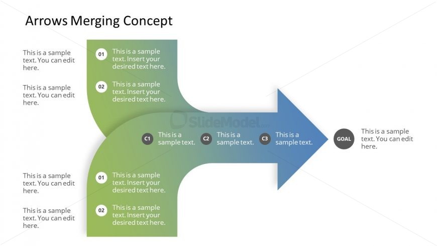 Gradient Merging Arrows Presentation