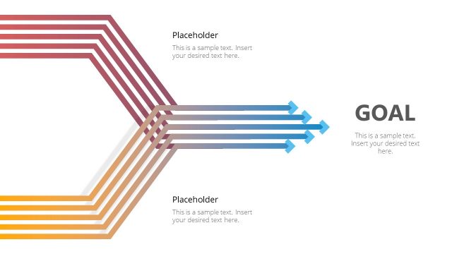 Diverging 2 Input One Output PowerPoint