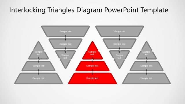 Red Pyramid Diagram Template