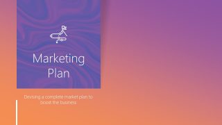 Marketing Plan Cover Slide