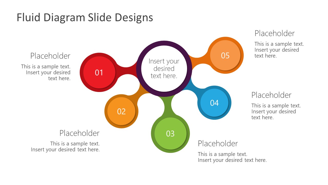 Fluid Diagram 5 Steps Design PowerPoint - SlideModel