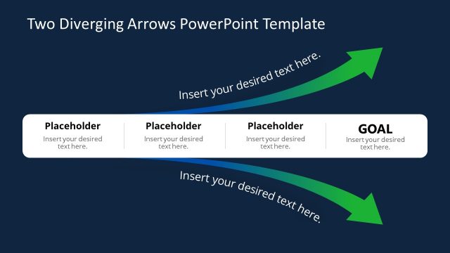 4 Steps Timeline Diverging Arrows PowerPoint