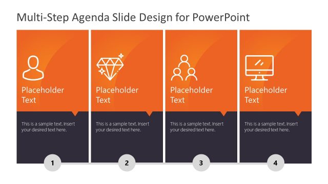 4 Steps Agenda PowerPoint Template