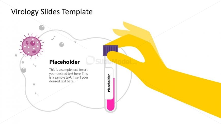 Virology Virus and Test Tube Template