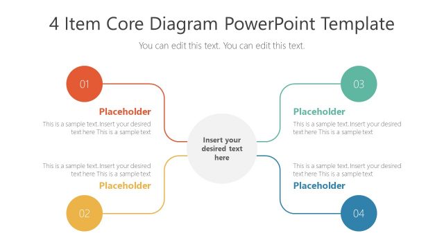 4 Item with Core PowerPoint Template