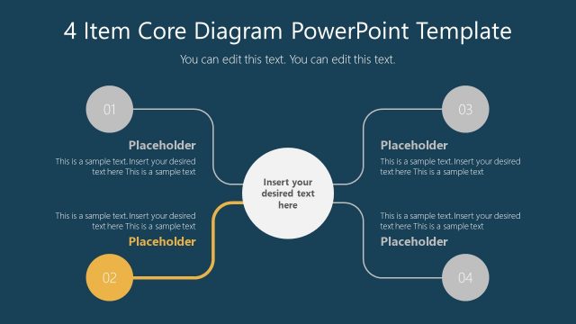 4 Steps Core Unit Item 2 PowerPoint Diagram