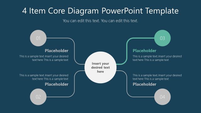 4 Steps Core Unit Item 3 PowerPoint Diagram