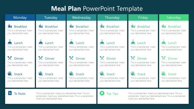 PPT Template of 1-Page Meal Plan