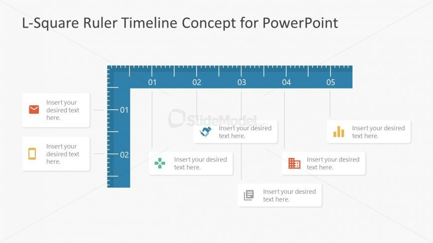 Ruler Shape Timeline Template