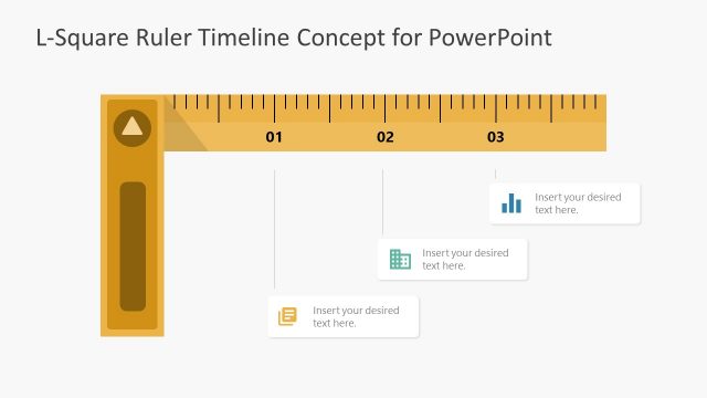 L-Square Timeline PowerPoint Ruler