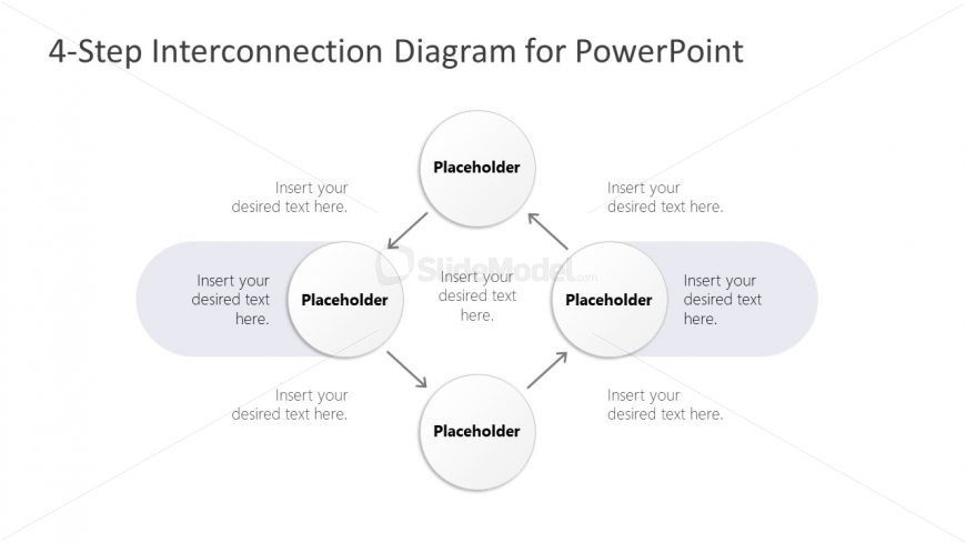 4 Steps Connected Process Diagram Template 