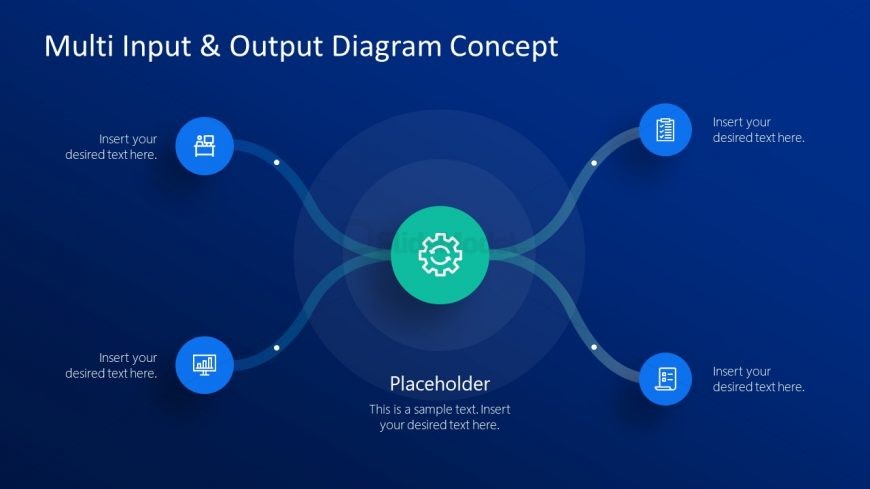 2 Inputs 2 Outputs PowerPoint Diagram Template