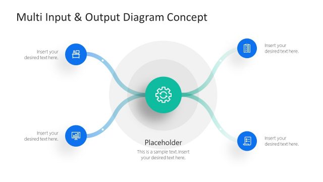 2 Steps Input and Output PowerPoint Diagram