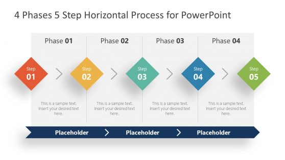 4-Phase 5-Step Diagram PowerPoint Template