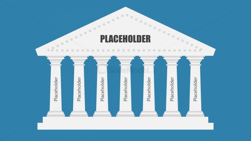 Slide of 7 Steps Diagram with Pillars