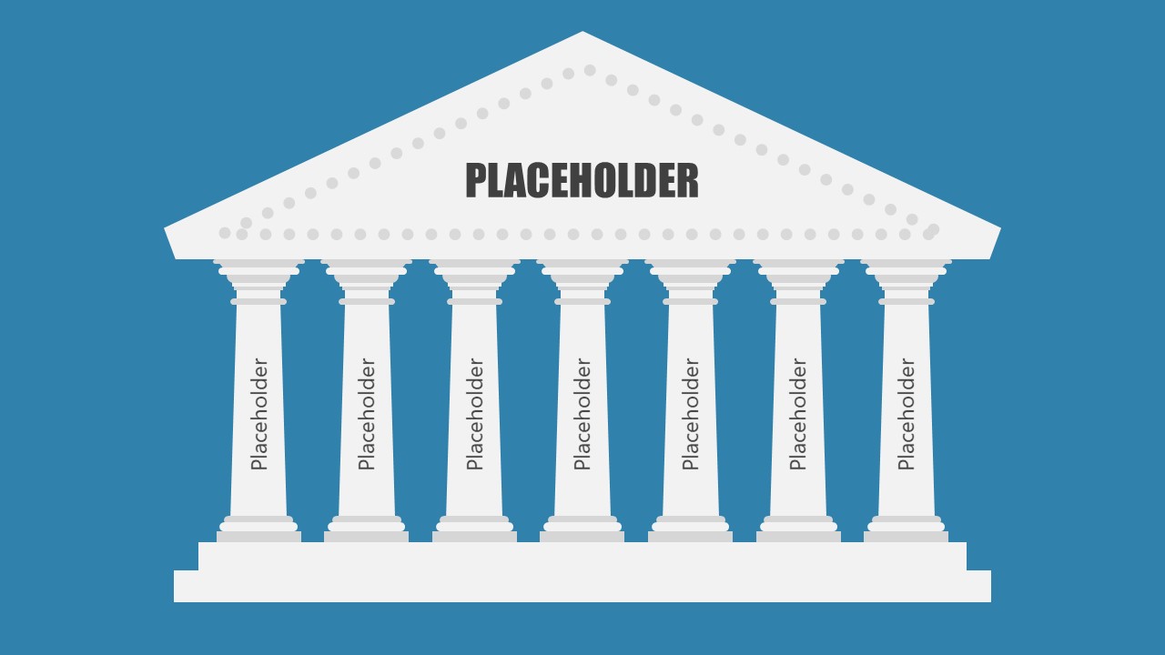 Slide of 7 Steps Diagram with Pillars