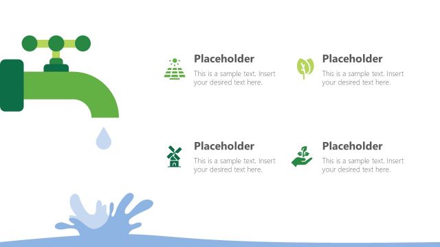 Faucet PowerPoint Shape for Water Presentations
