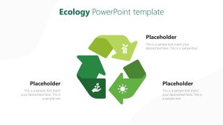 Green Cycle Diagram of Ecosystem PPT