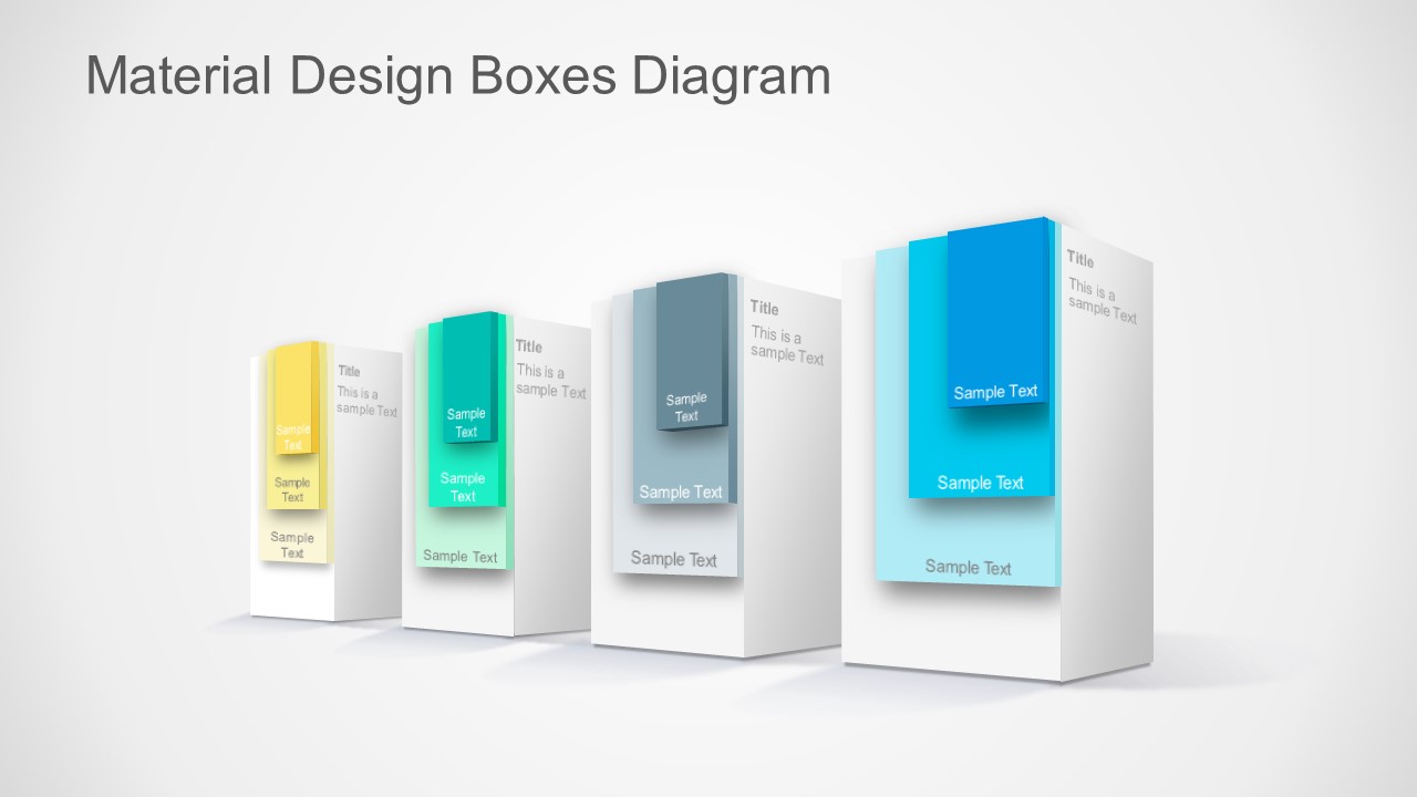 PPT Templates Boxes Material Design
